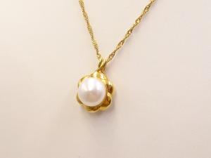 K18/750 パール ネックレス 2.7g